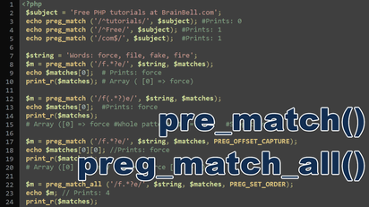 Pattern Matching preg_match and preg_match_all in –