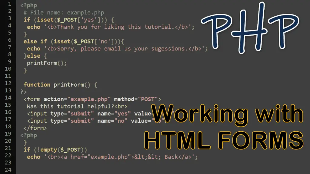 Passing Data with the HTML Forms in PHP – BrainBell