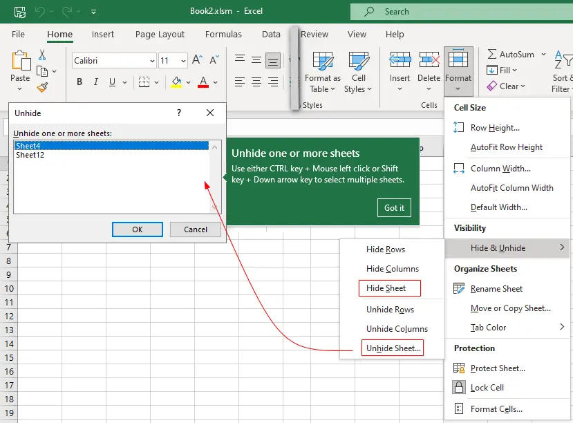 unhide-hidden-or-very-hidden-worksheets-in-excel-brainbell