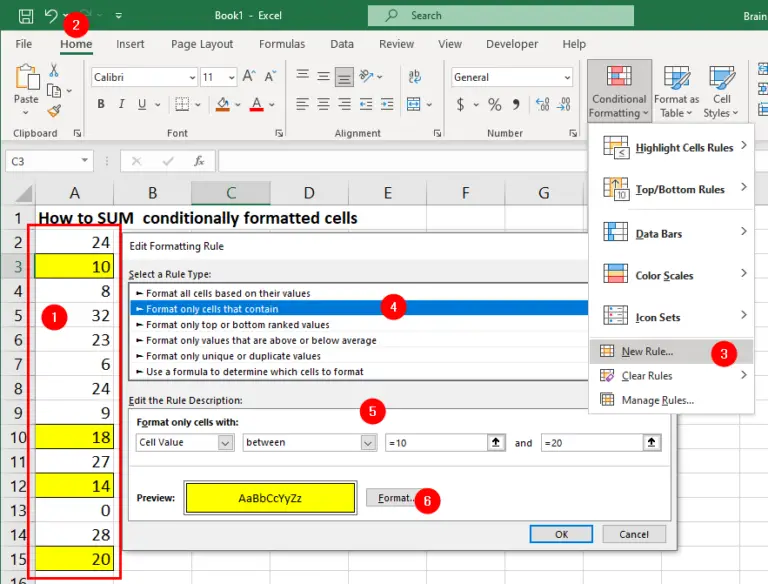 Sum Cells That Meet Conditional Formatting Criteria In Excel – BrainBell