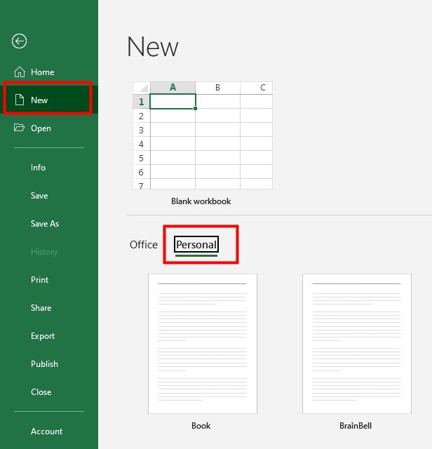 Create Modify and Use Templates in Excel BrainBell