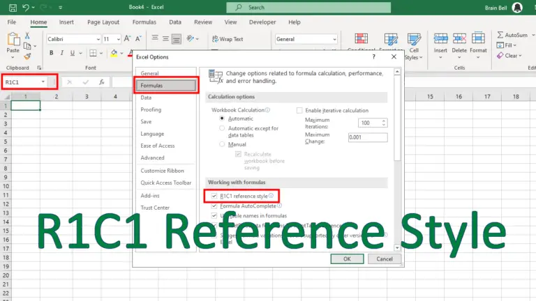 R1c1 Reference Style In Excel Brainbell 3411