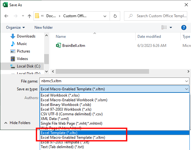 excel macro enabled template